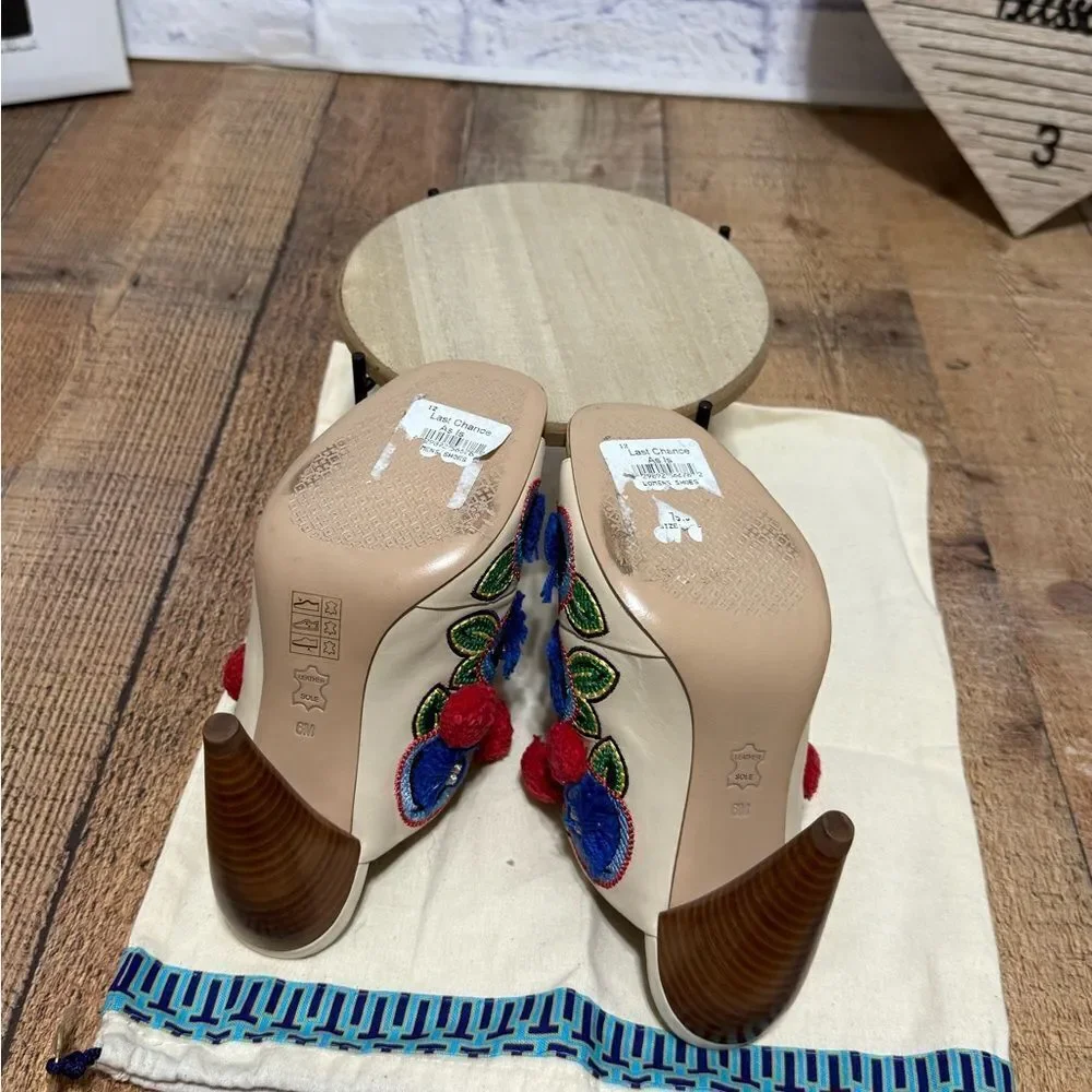 Tory Burch Ellis Embroidered Mules